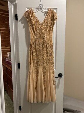Mother of the Bride Dress. Nude color. Size 14 Brand Primavera